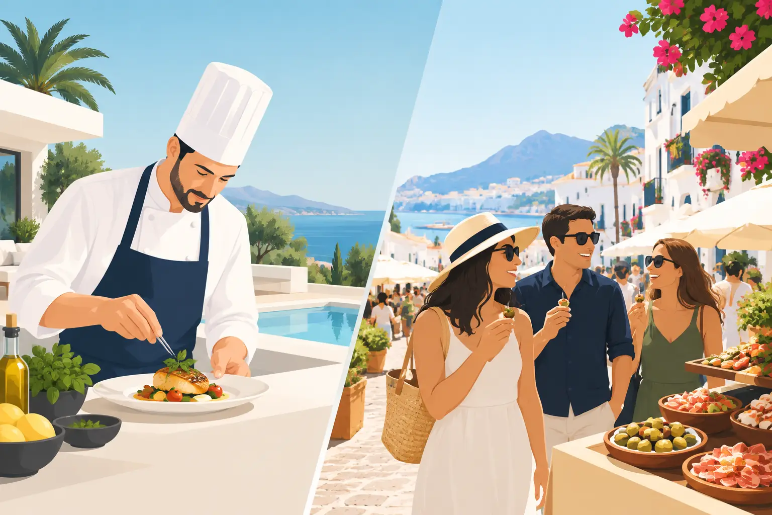 Private Chef Versus Food Tour in Marbella